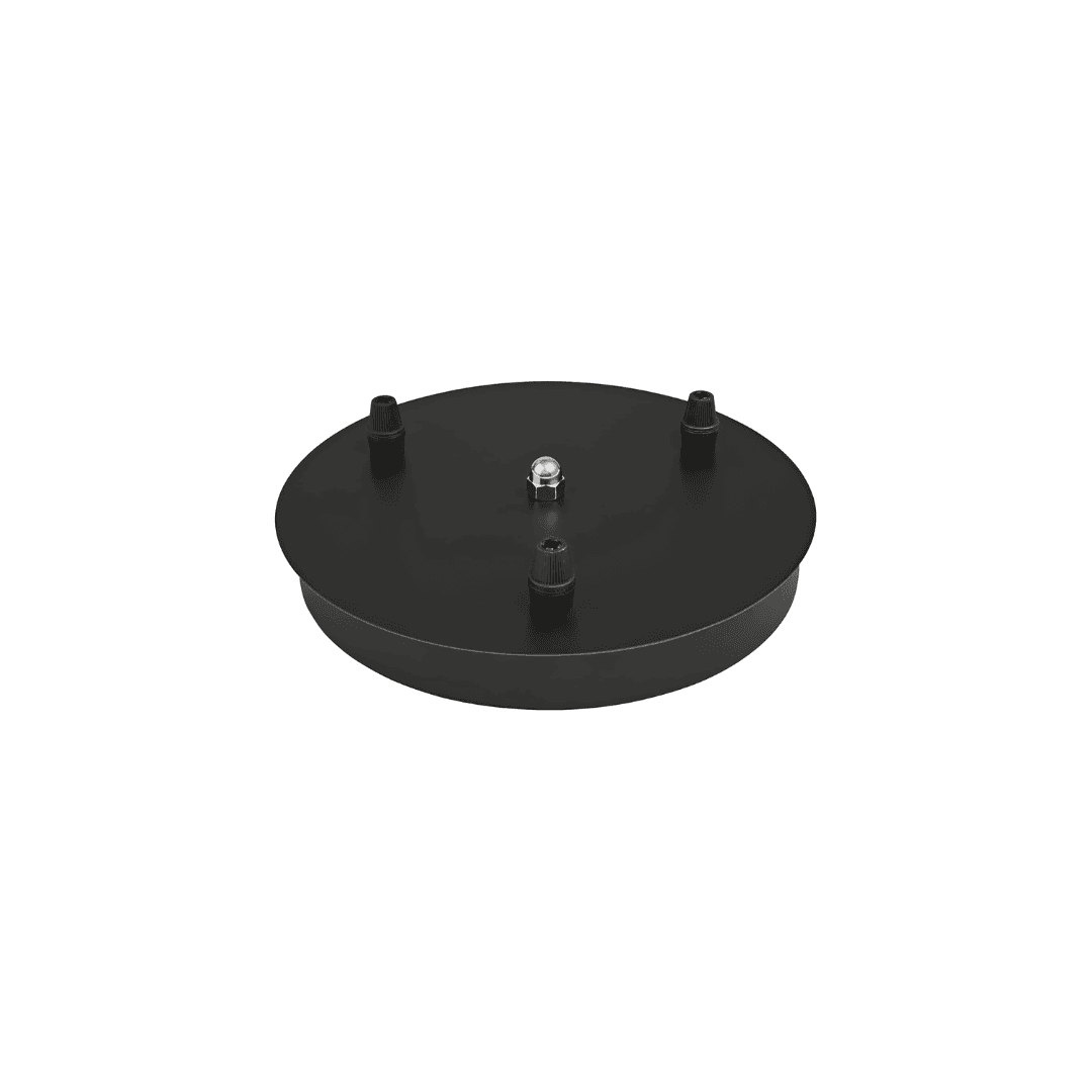 Bhatia VINTAGE 1906 PENDULAM CANOPY 3X BLACK – Ceiling Mount Accessory