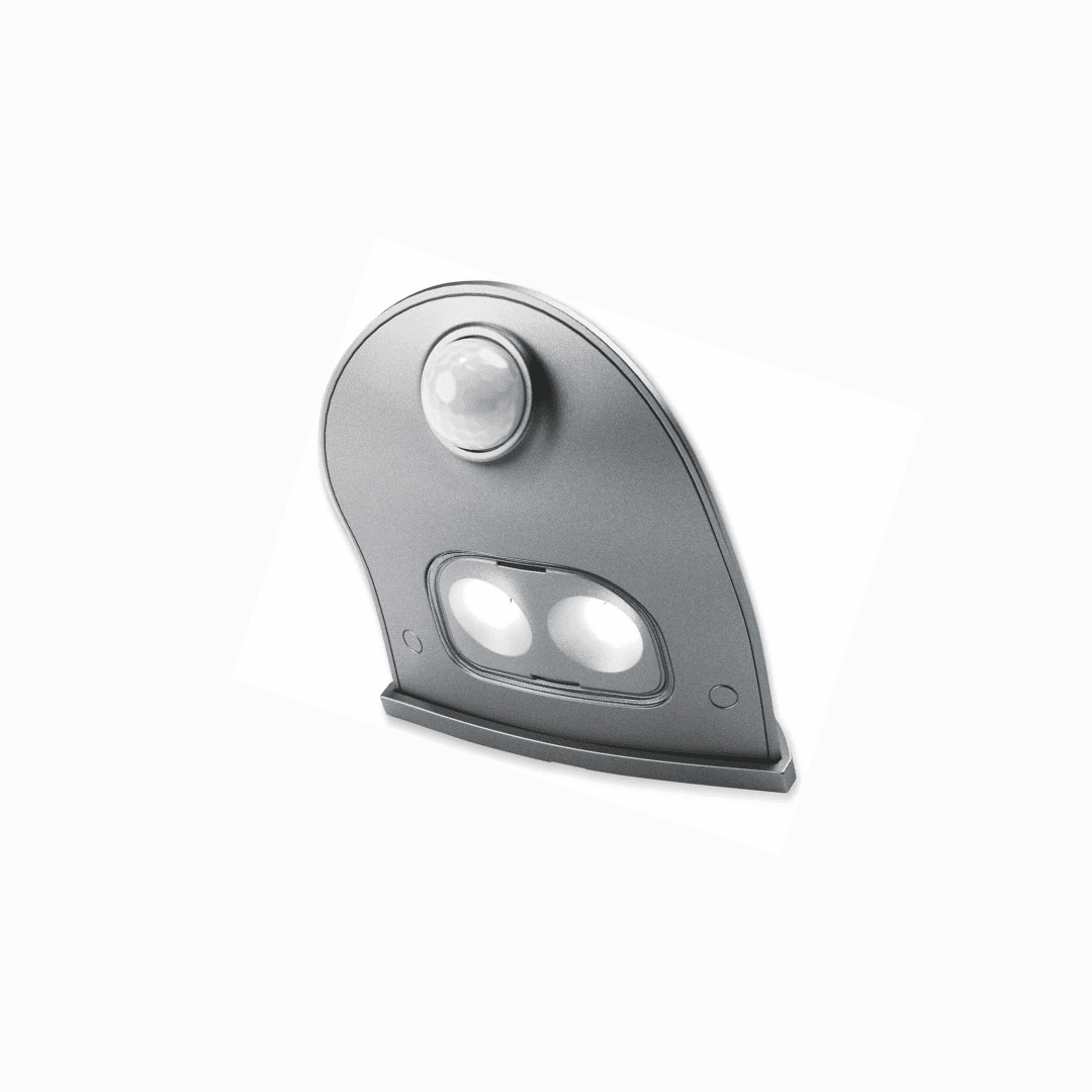 Bhatia DOORLED DOWN SILVER – Battery Sensor Light (IP54)