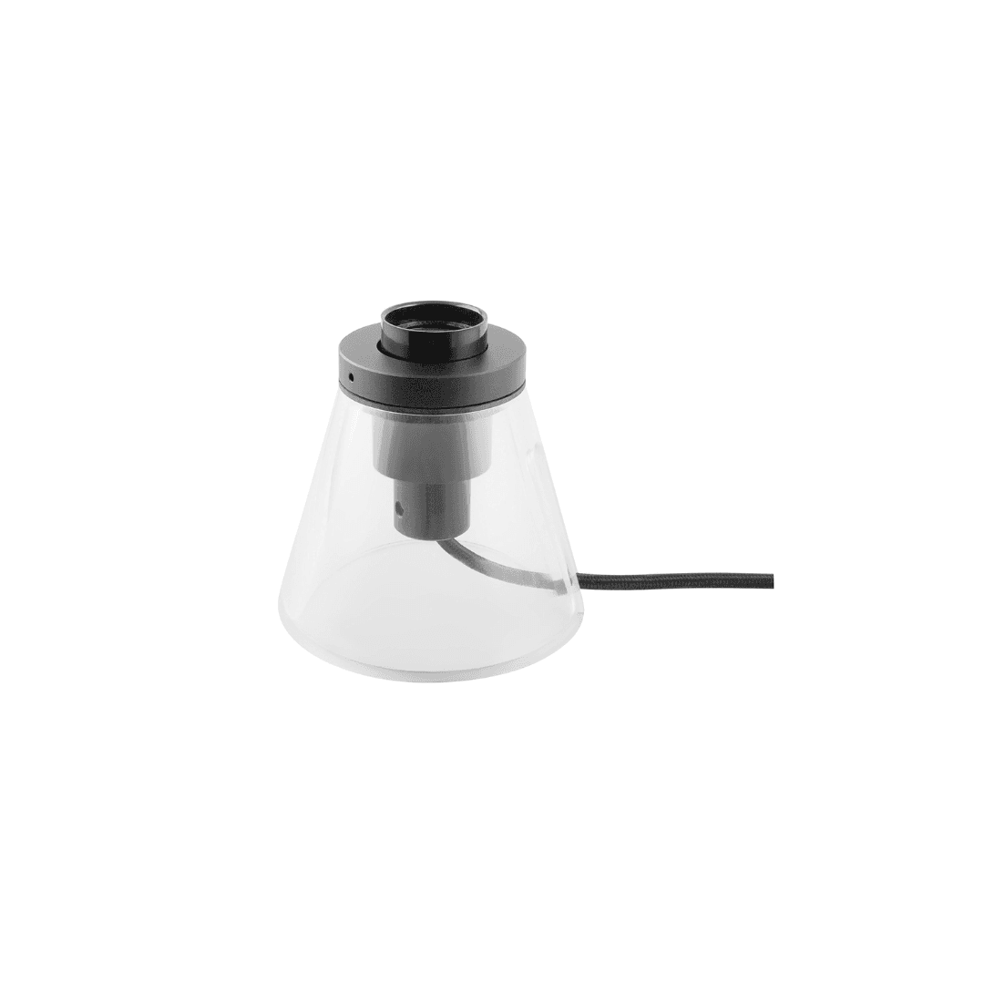 Bhatia VINTAGE 1906 TABLE BLACK – Glass & Aluminum Table Lamp
